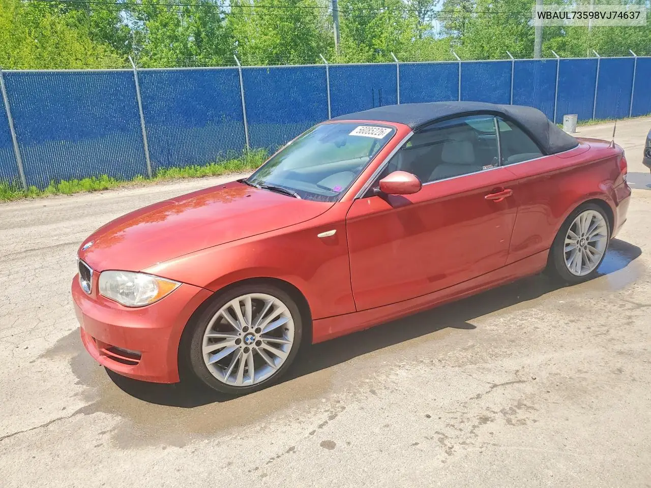 2008 BMW 128 I VIN: WBAUL73598VJ74637 Lot: 56085226