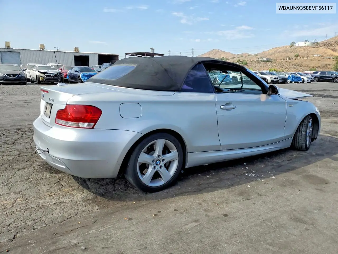 2008 BMW 135 I VIN: WBAUN93588VF56117 Lot: 61617576