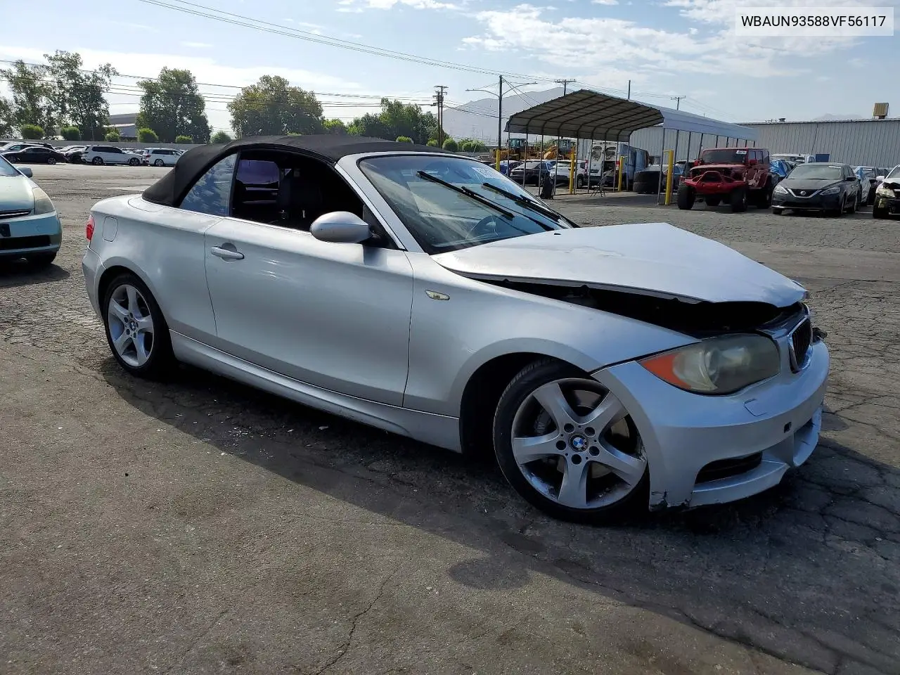 2008 BMW 135 I VIN: WBAUN93588VF56117 Lot: 61617576