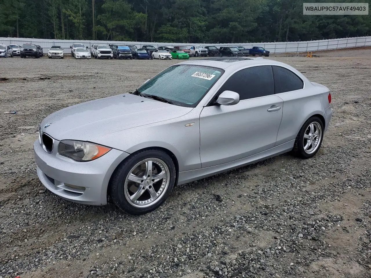2010 BMW 128 I VIN: WBAUP9C57AVF49403 Lot: 56537296