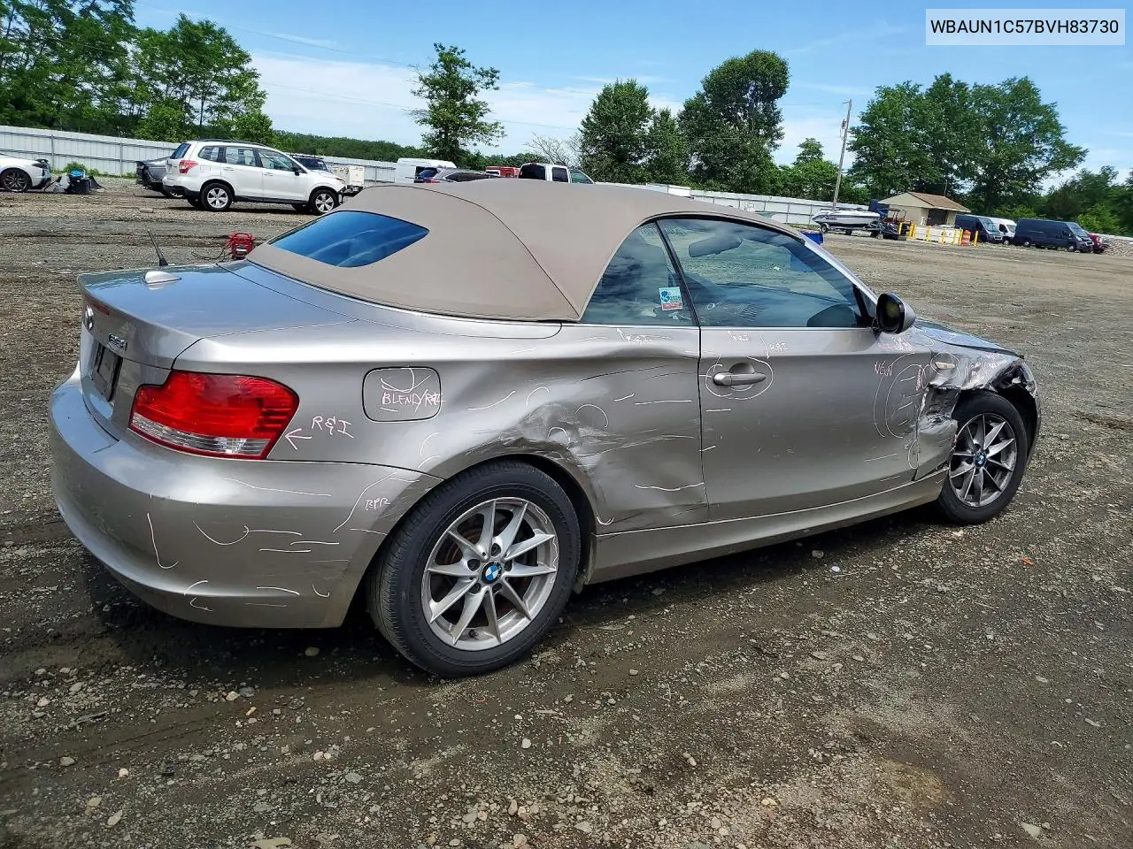 2011 BMW 128 I VIN: WBAUN1C57BVH83730 Lot: 53639446