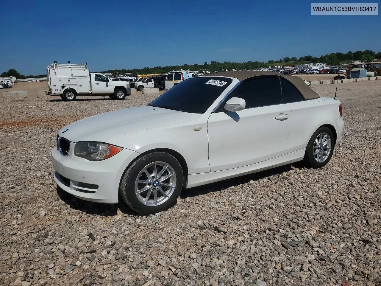 2011 BMW 128 I VIN: WBAUN1C53BVH83417 Lot: 54537746