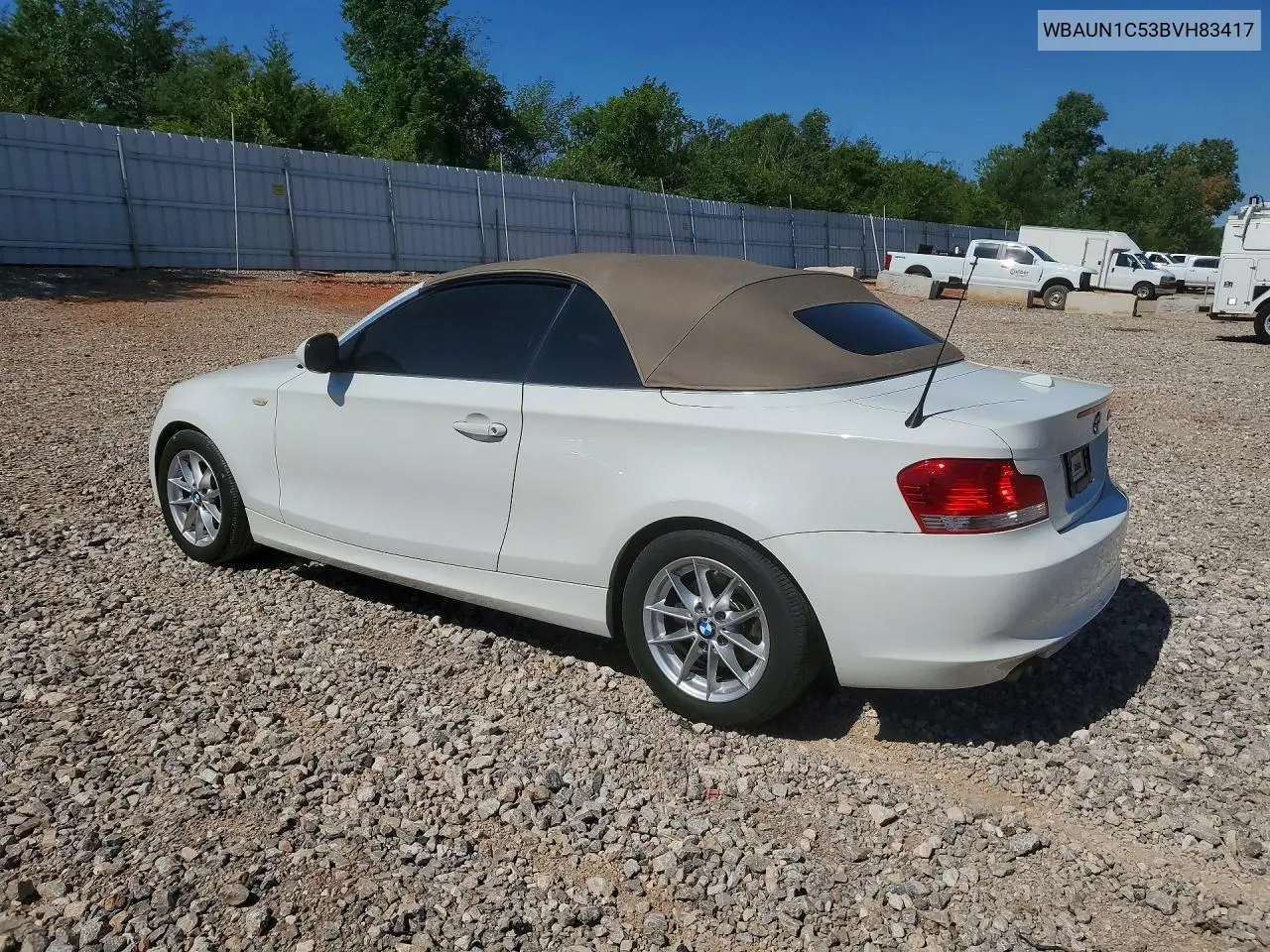 2011 BMW 128 I VIN: WBAUN1C53BVH83417 Lot: 54537746