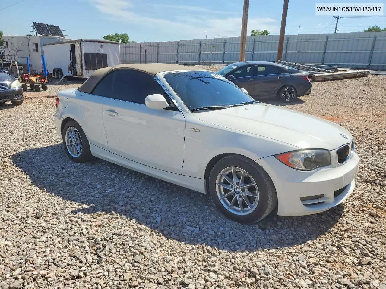 2011 BMW 128 I VIN: WBAUN1C53BVH83417 Lot: 54537746