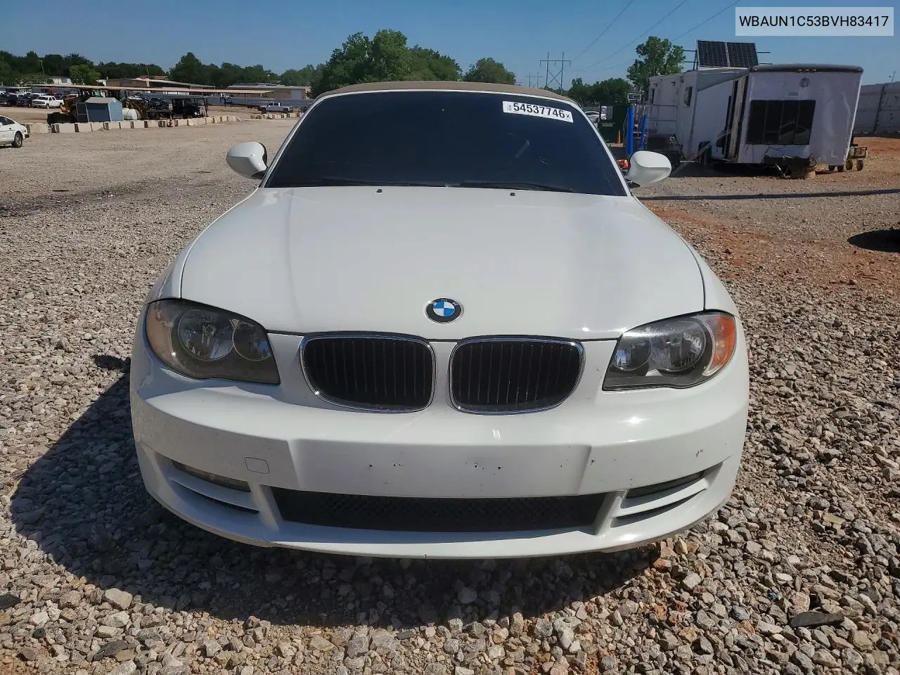 2011 BMW 128 I VIN: WBAUN1C53BVH83417 Lot: 54537746