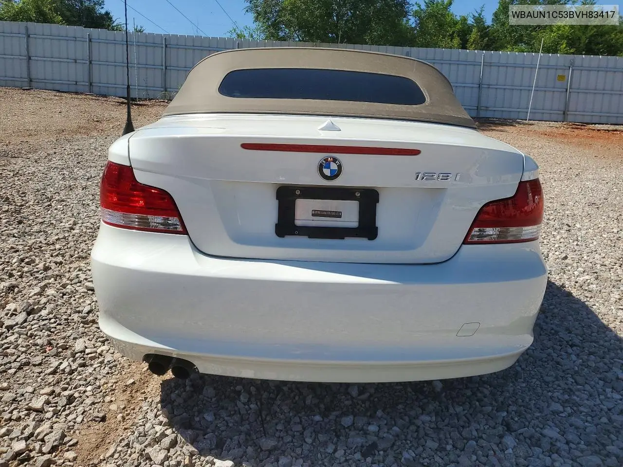 2011 BMW 128 I VIN: WBAUN1C53BVH83417 Lot: 54537746