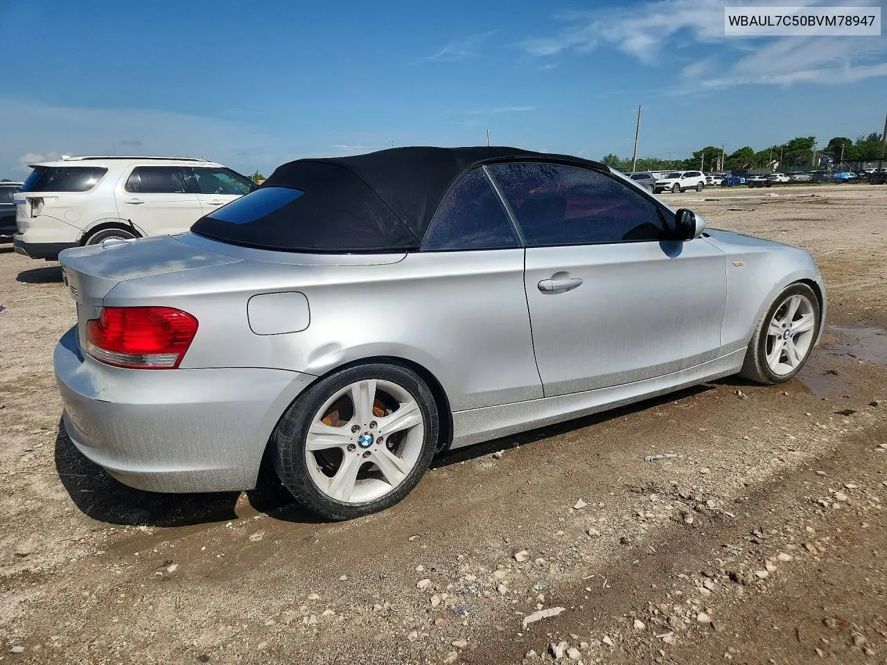 2011 BMW 128 I VIN: WBAUL7C50BVM78947 Lot: 61560606