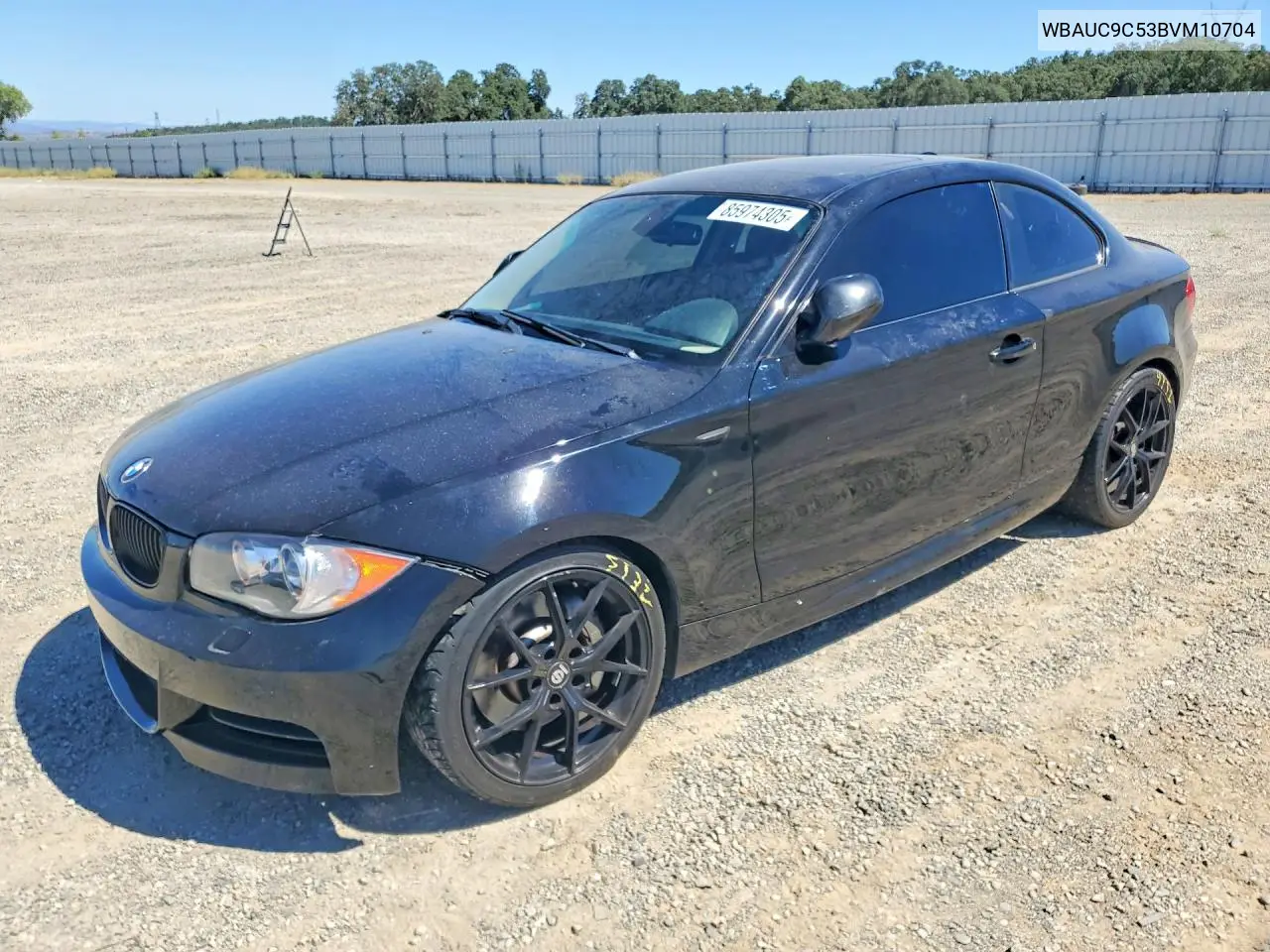 2011 BMW 135 I VIN: WBAUC9C53BVM10704 Lot: 85974305