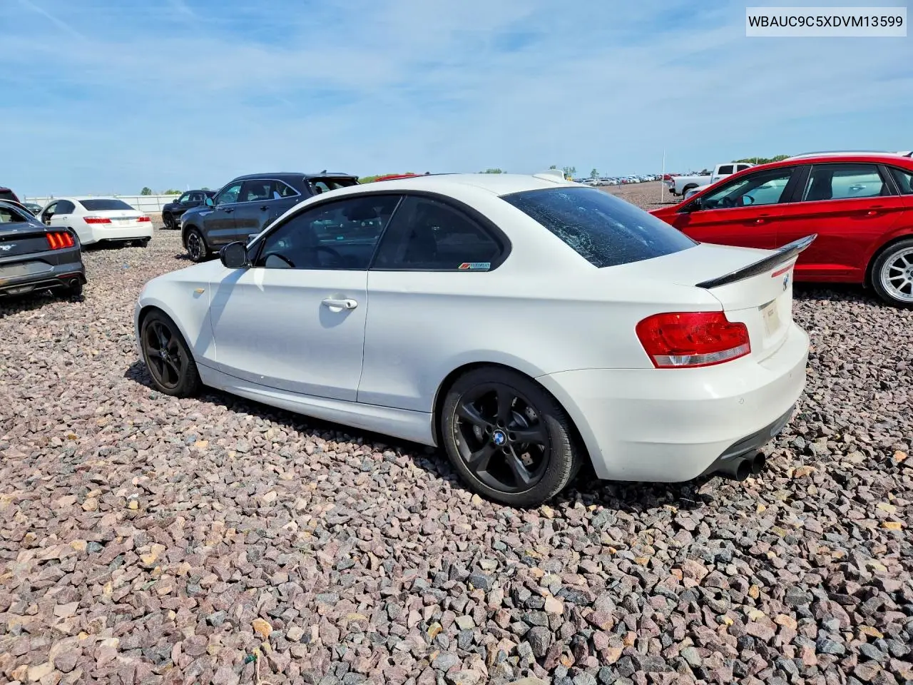 2013 BMW 135 I VIN: WBAUC9C5XDVM13599 Lot: 53748186