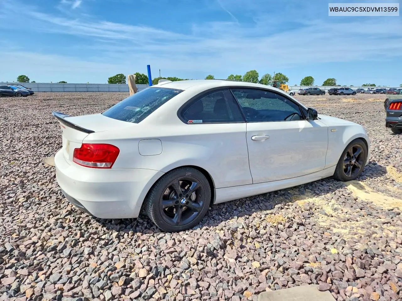 2013 BMW 135 I VIN: WBAUC9C5XDVM13599 Lot: 53748186