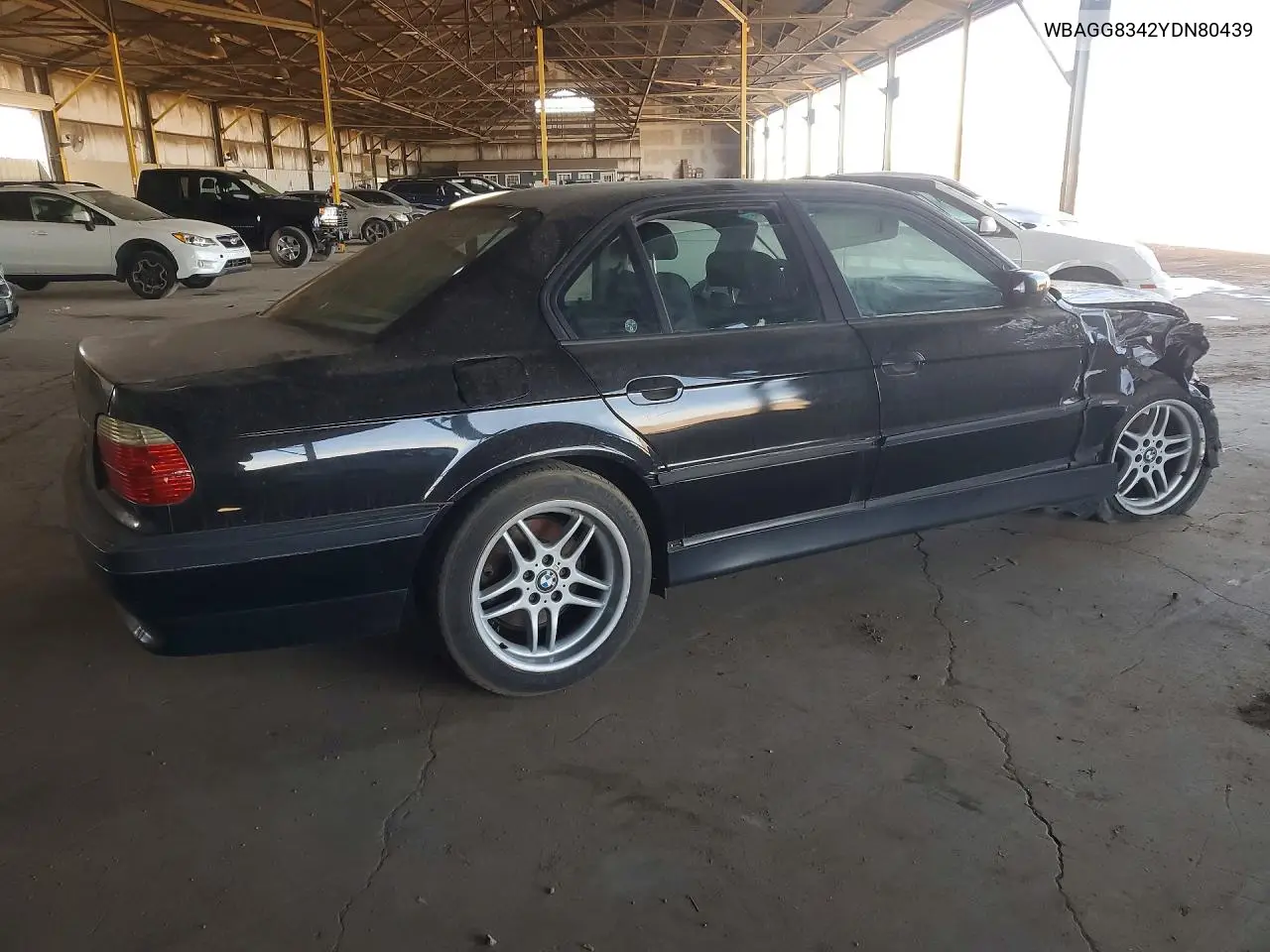 2000 BMW 740 I Automatic VIN: WBAGG8342YDN80439 Lot: 55021386