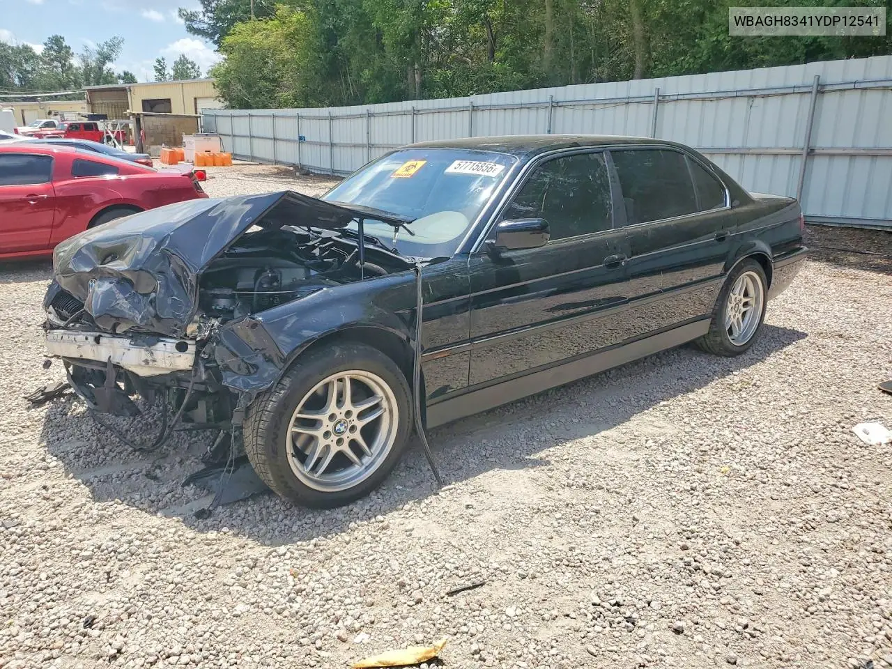 2000 BMW 740 Il VIN: WBAGH8341YDP12541 Lot: 57715856
