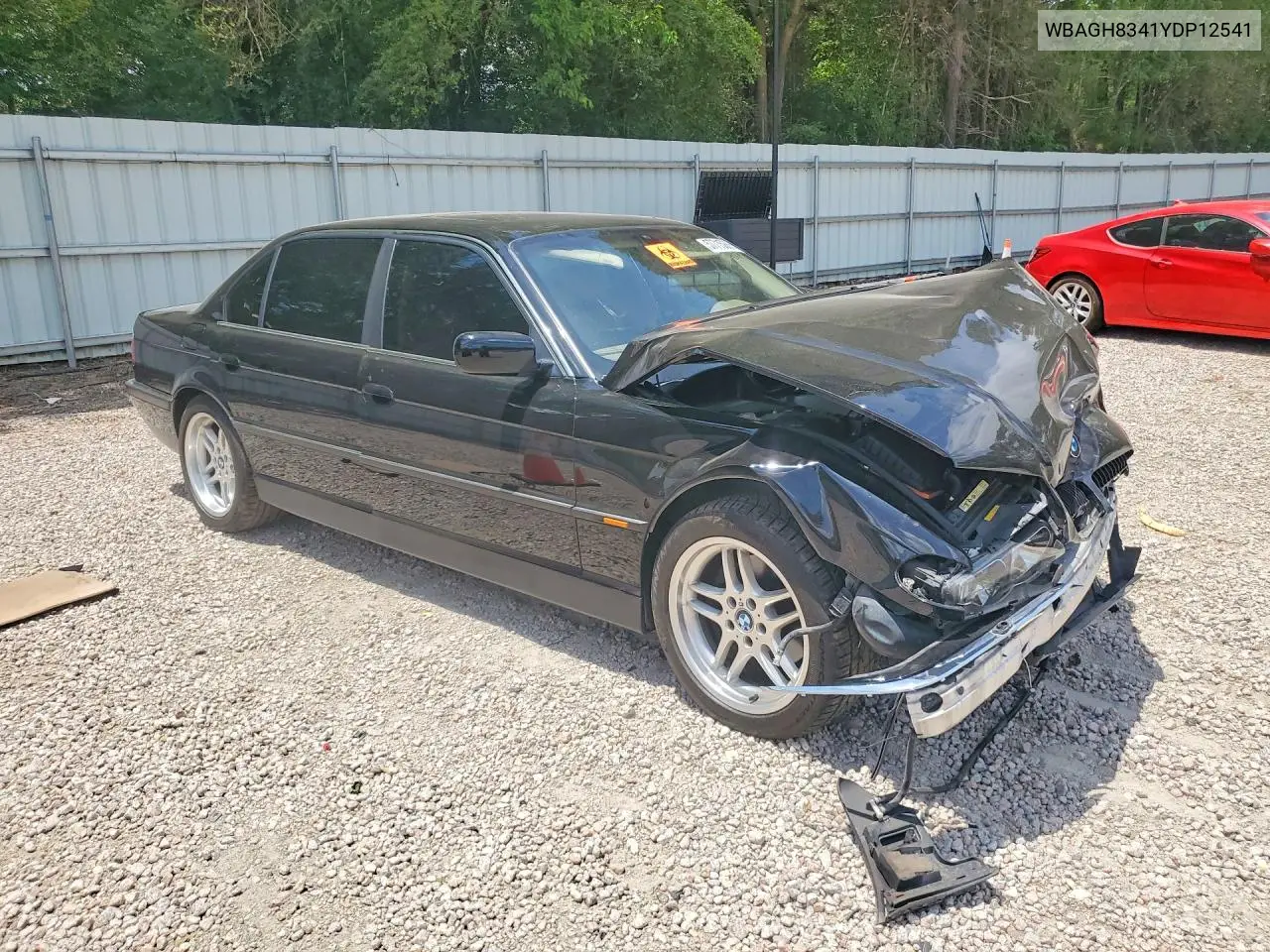 2000 BMW 740 Il VIN: WBAGH8341YDP12541 Lot: 57715856