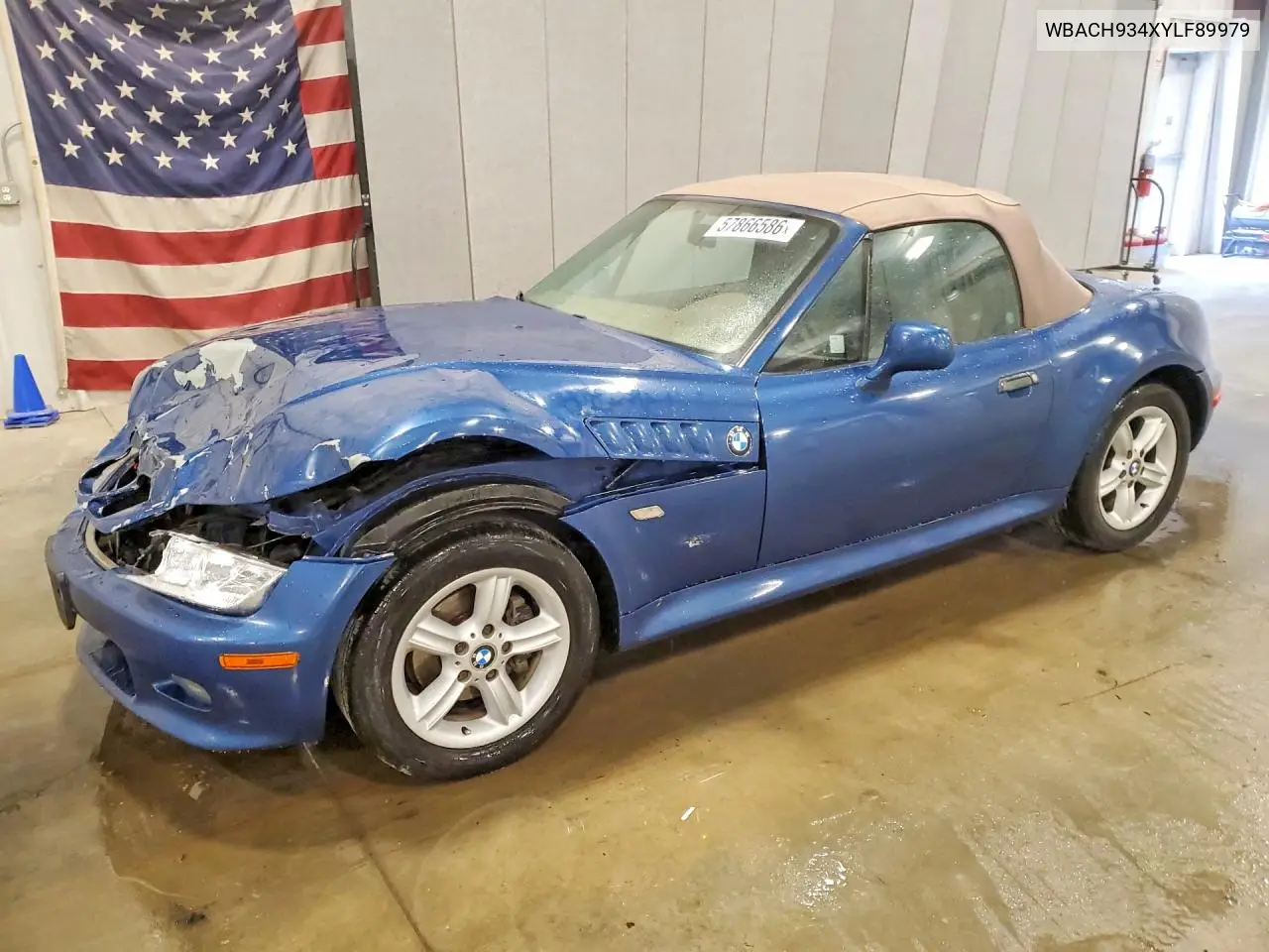 2000 BMW Z3 2.3 VIN: WBACH934XYLF89979 Lot: 57866586