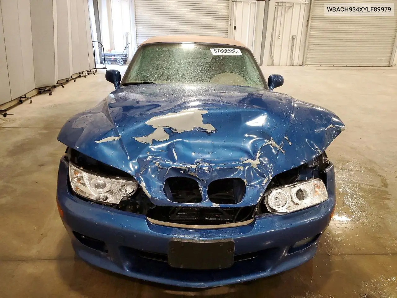 2000 BMW Z3 2.3 VIN: WBACH934XYLF89979 Lot: 57866586