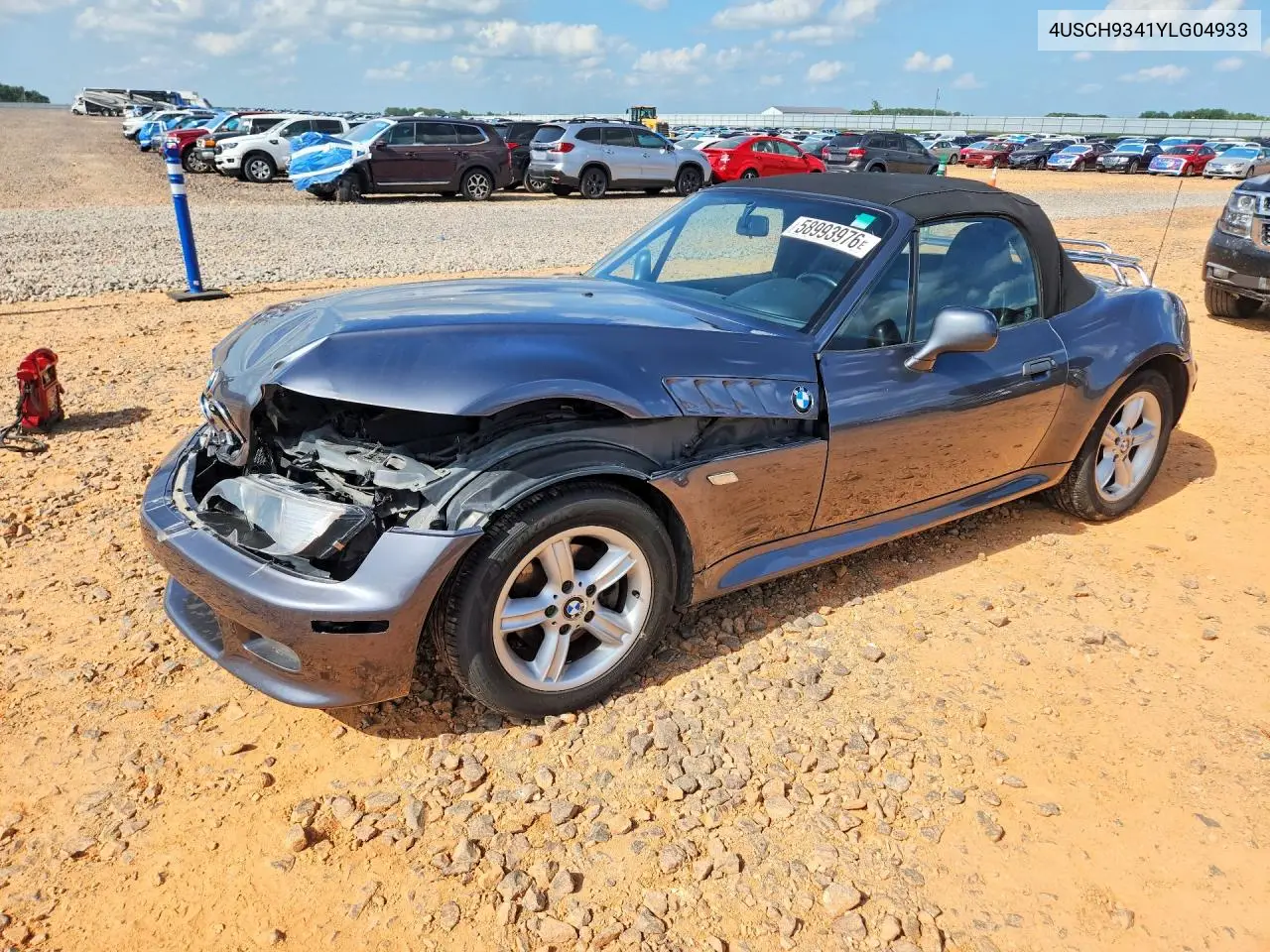 2000 BMW Z3 2.3 VIN: 4USCH9341YLG04933 Lot: 58993976