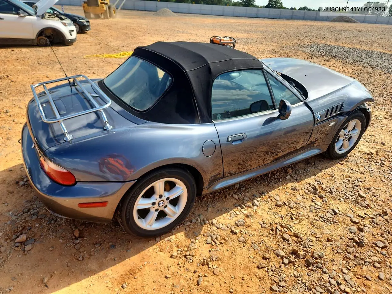 2000 BMW Z3 2.3 VIN: 4USCH9341YLG04933 Lot: 58993976