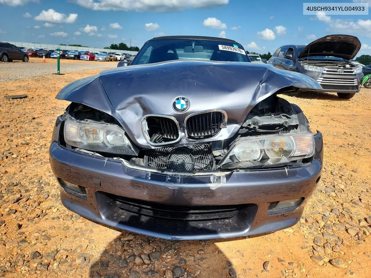 2000 BMW Z3 2.3 VIN: 4USCH9341YLG04933 Lot: 58993976
