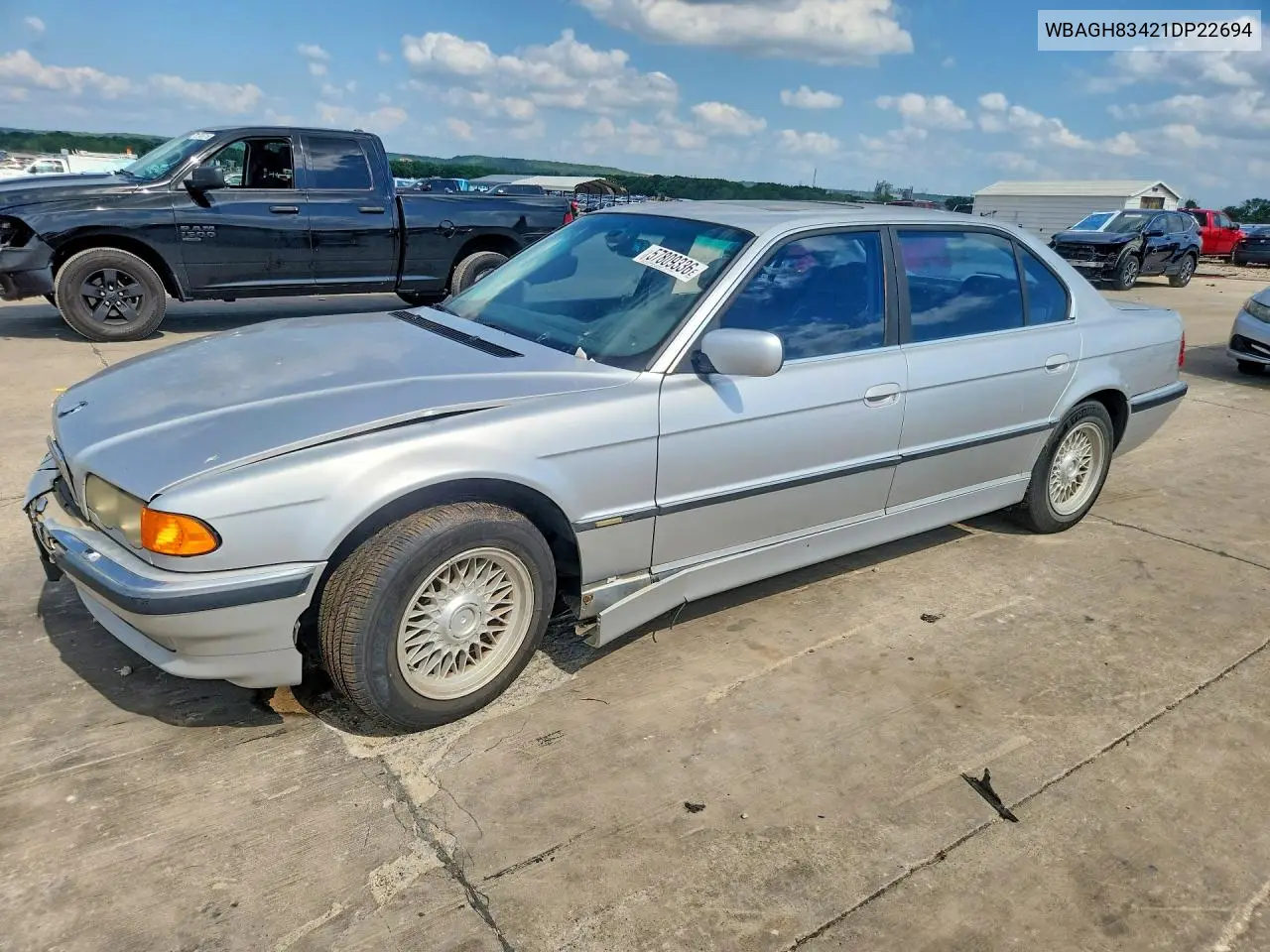 2001 BMW 740Il VIN: WBAGH83421DP22694 Lot: 57809336