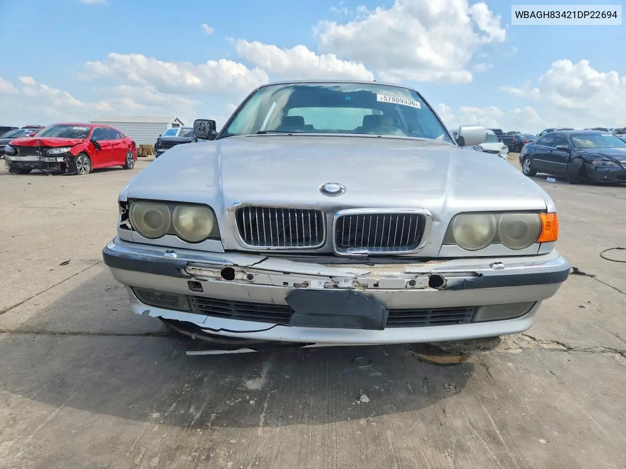 2001 BMW 740Il VIN: WBAGH83421DP22694 Lot: 57809336