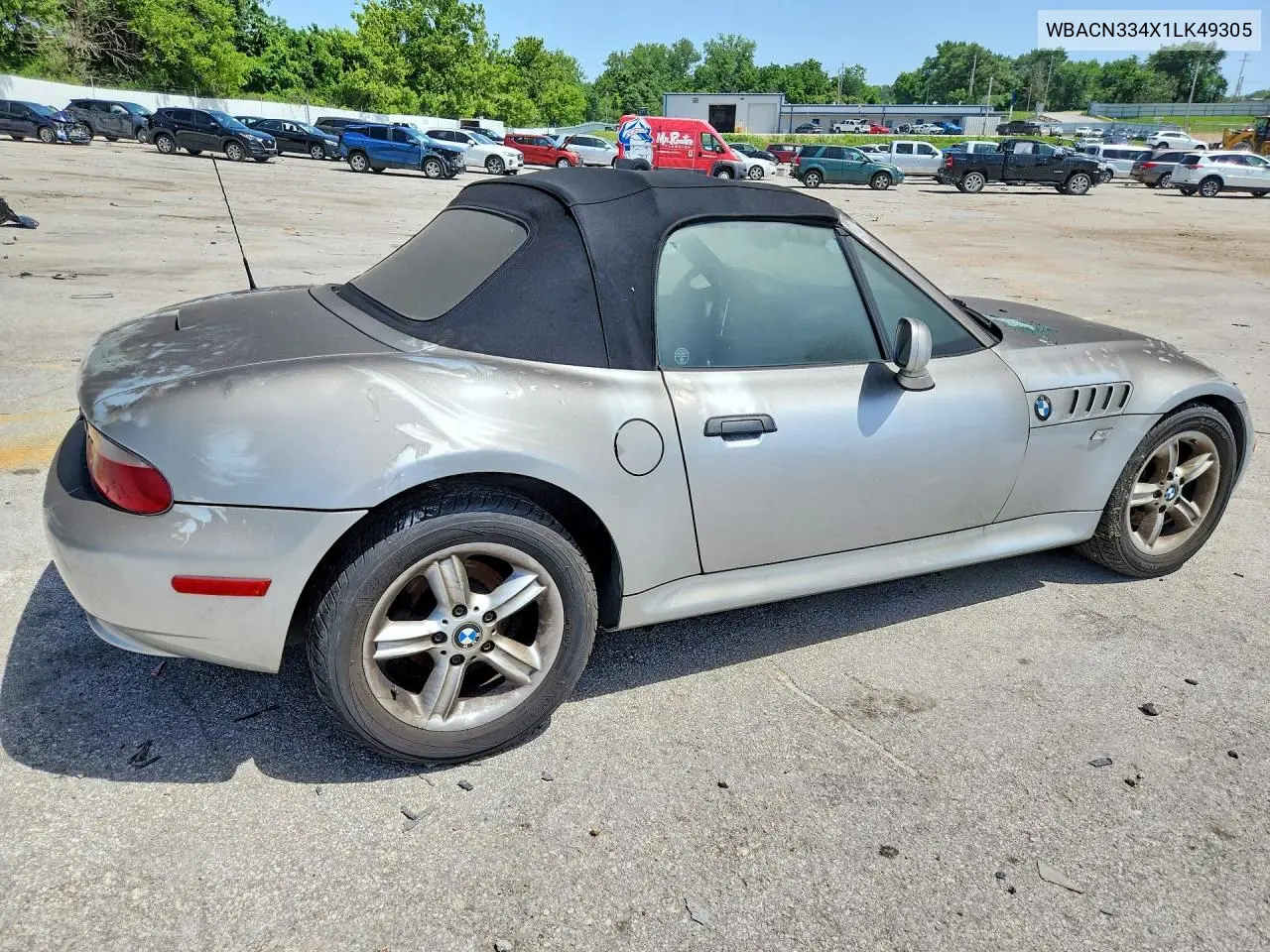 2001 BMW Z3 2.5 VIN: WBACN334X1LK49305 Lot: 58583546
