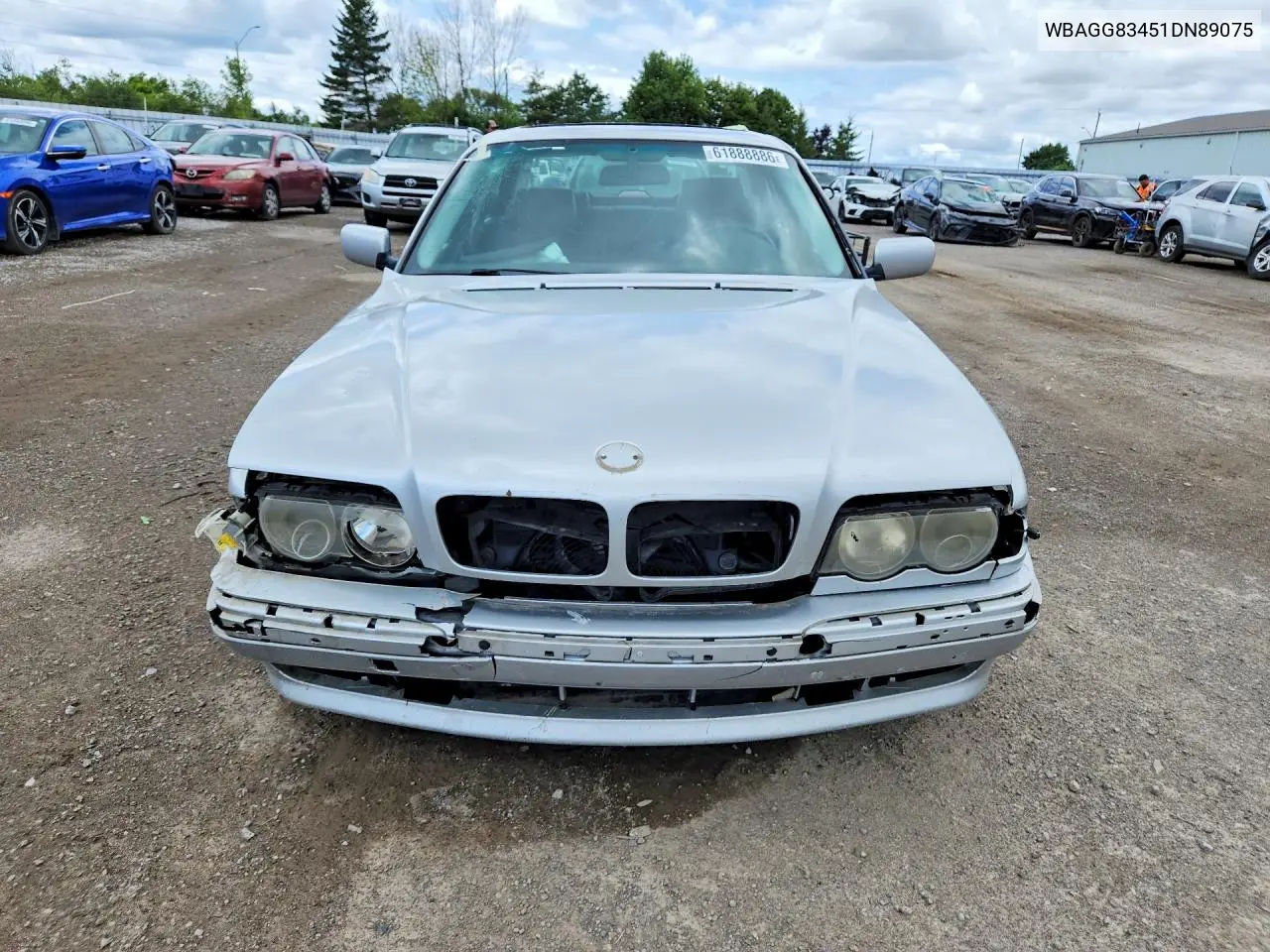 2001 BMW 740 I Automatic VIN: WBAGG83451DN89075 Lot: 61888886