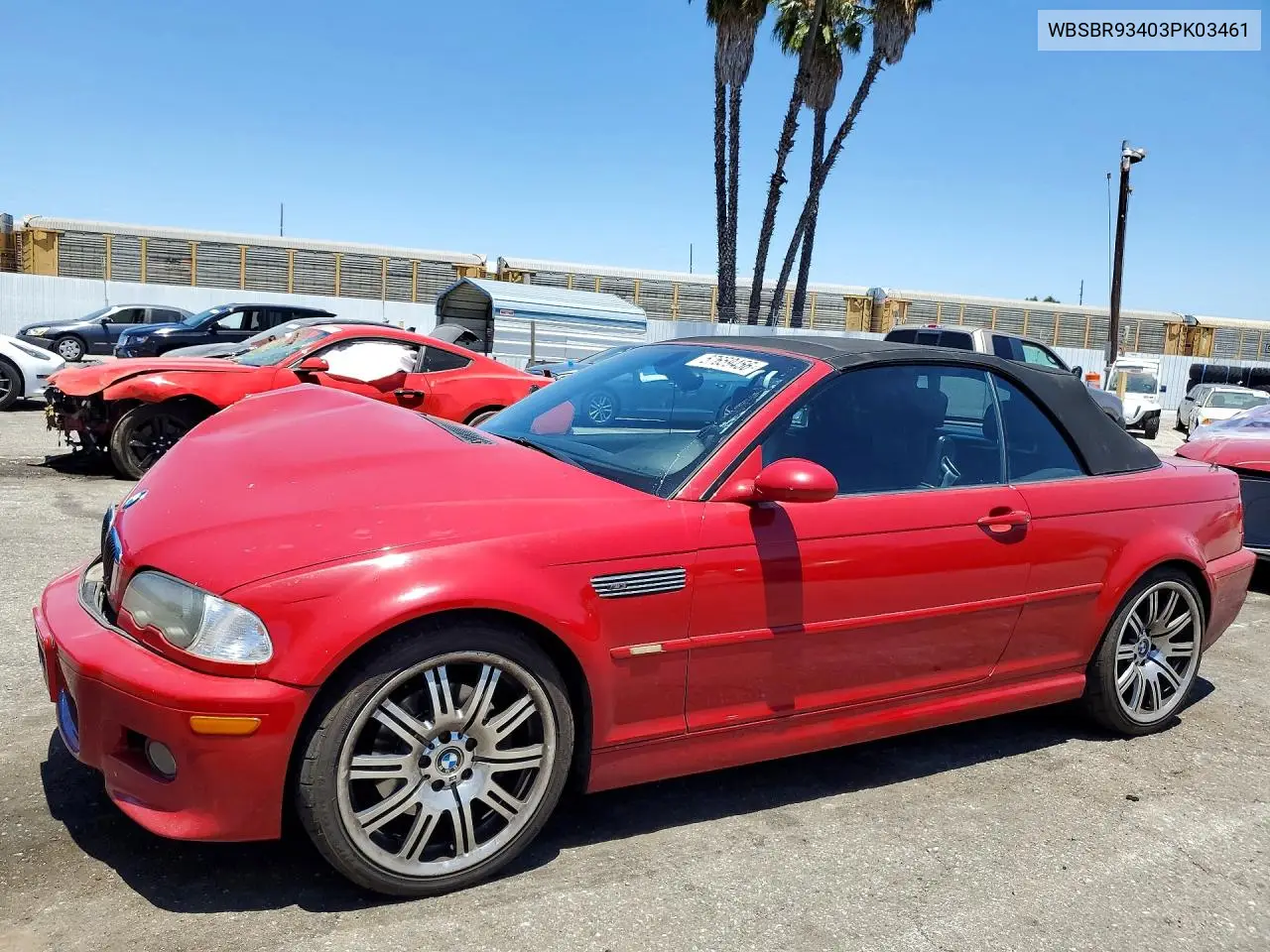 2003 BMW M3 VIN: WBSBR93403PK03461 Lot: 57659456