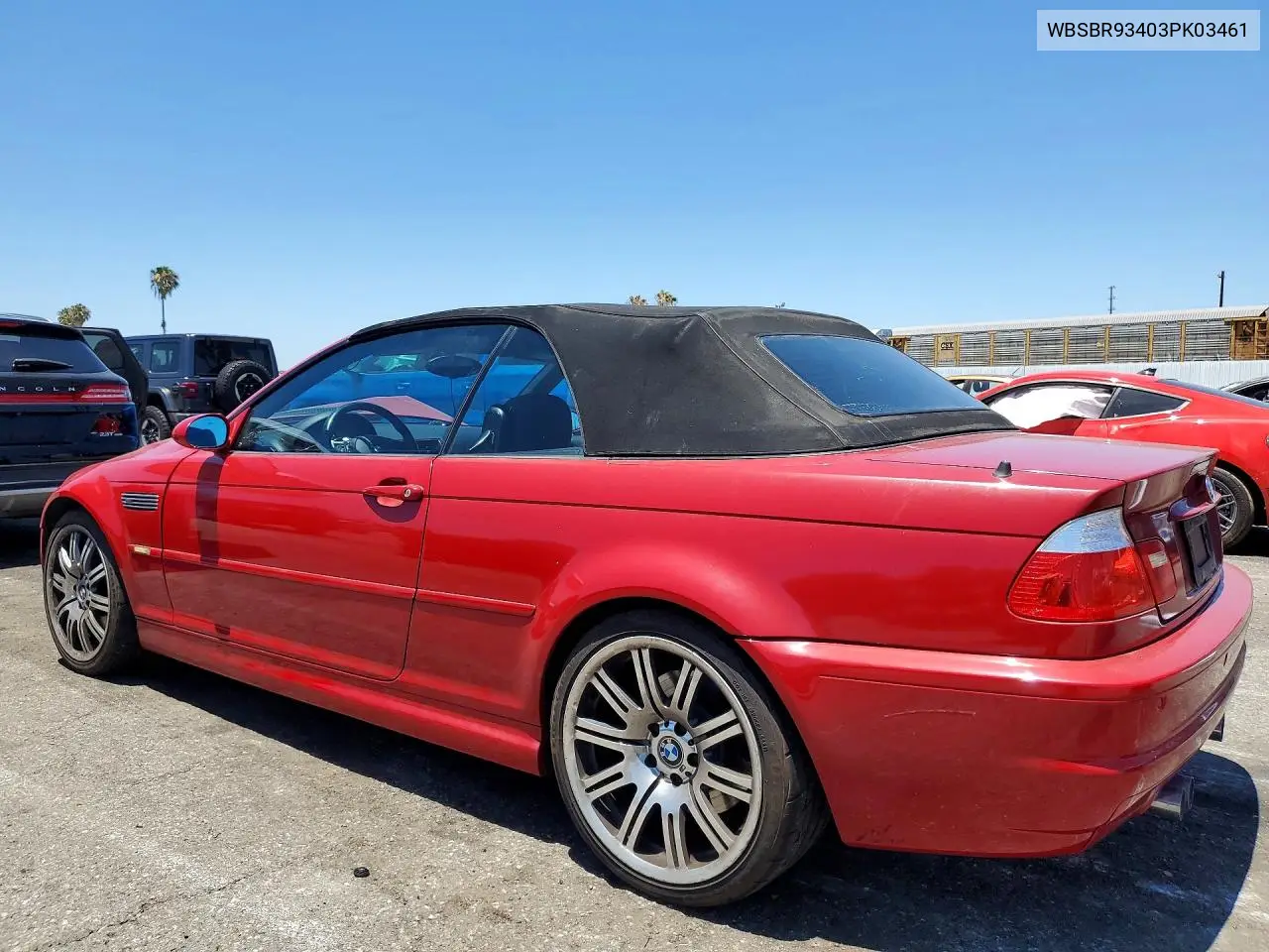 2003 BMW M3 VIN: WBSBR93403PK03461 Lot: 57659456