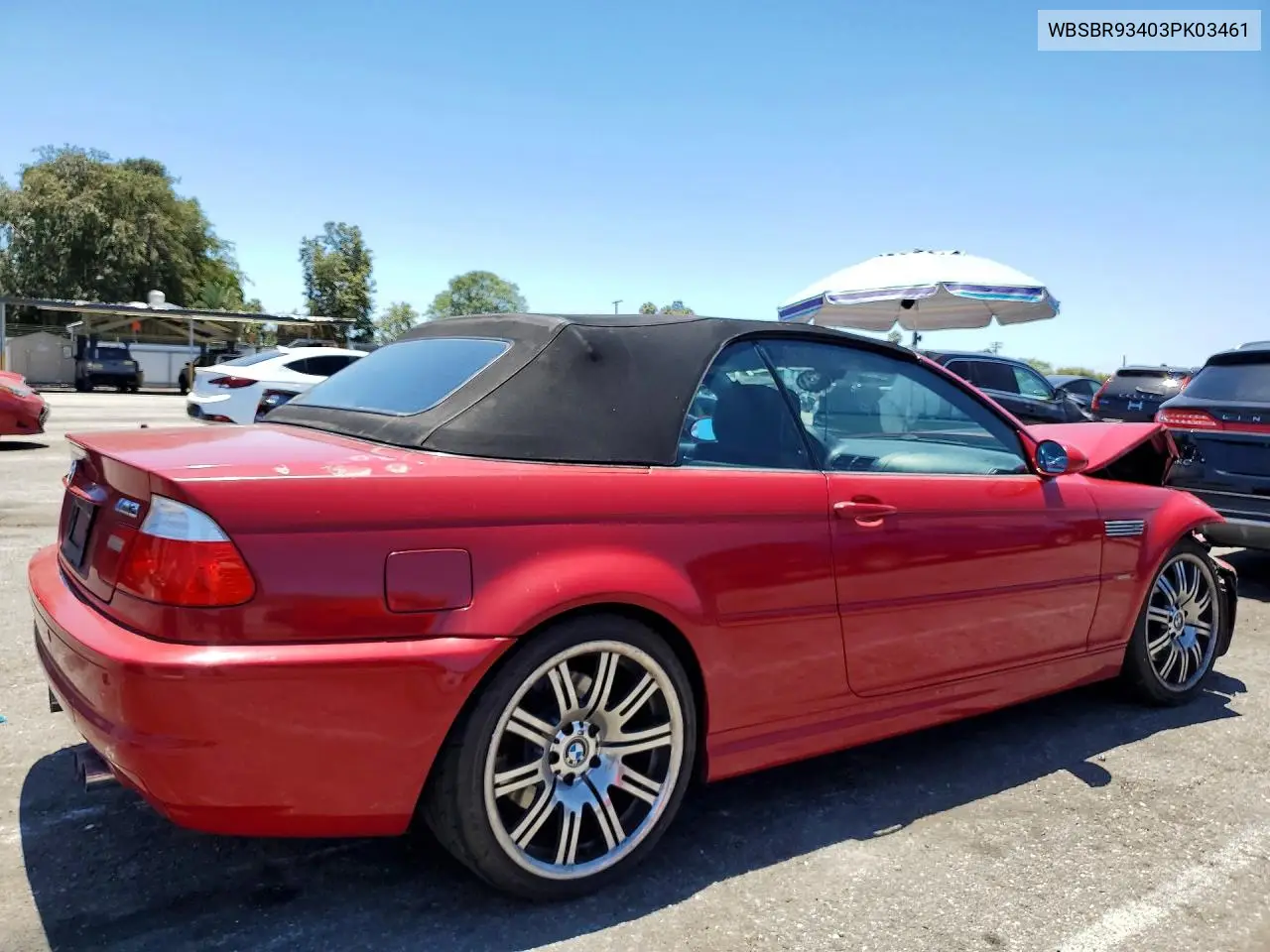 2003 BMW M3 VIN: WBSBR93403PK03461 Lot: 57659456