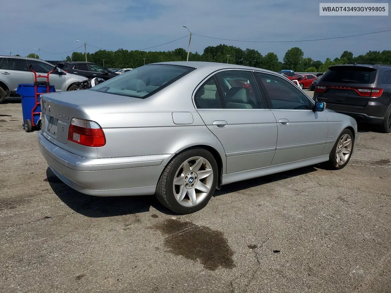 2003 BMW 525 I Automatic VIN: WBADT43493GY99805 Lot: 61309776