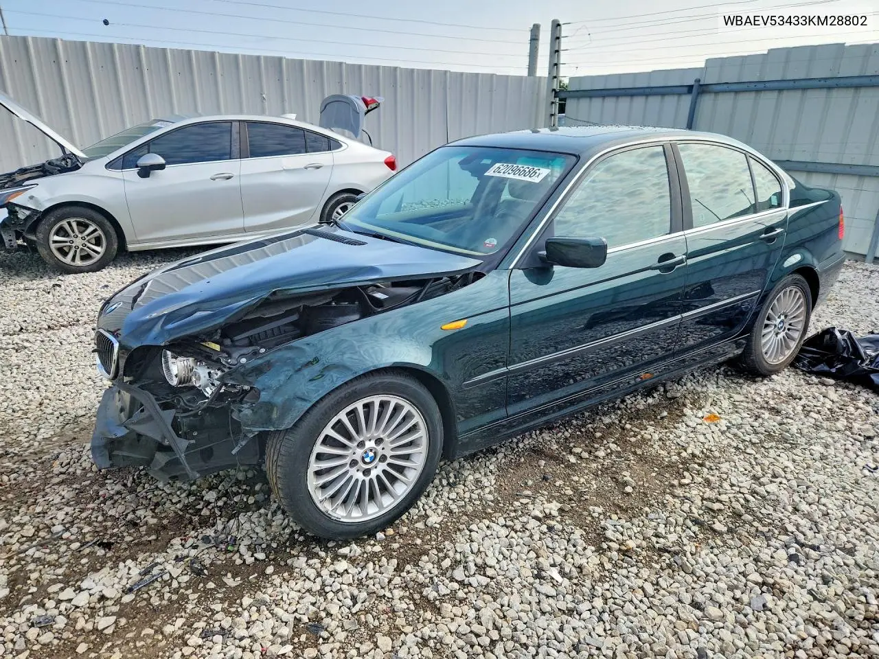 2003 BMW 330 I VIN: WBAEV53433KM28802 Lot: 62096686