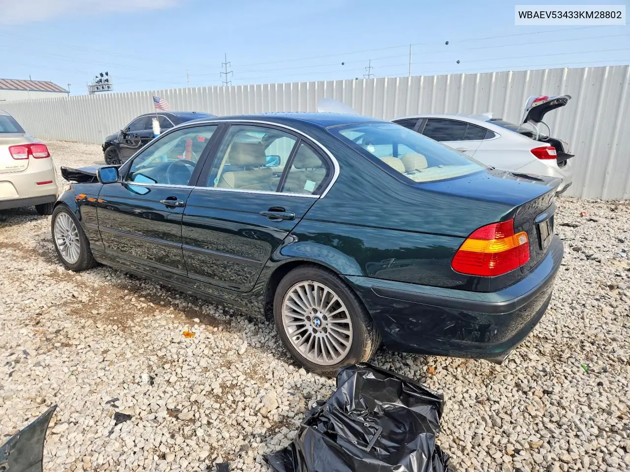 2003 BMW 330 I VIN: WBAEV53433KM28802 Lot: 62096686