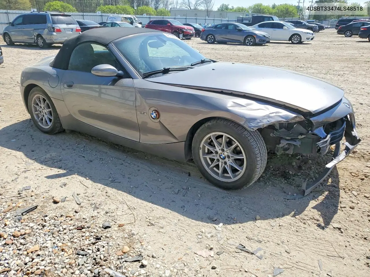 2004 BMW Z4 2.5 VIN: 4USBT33474LS48518 Lot: 48128356
