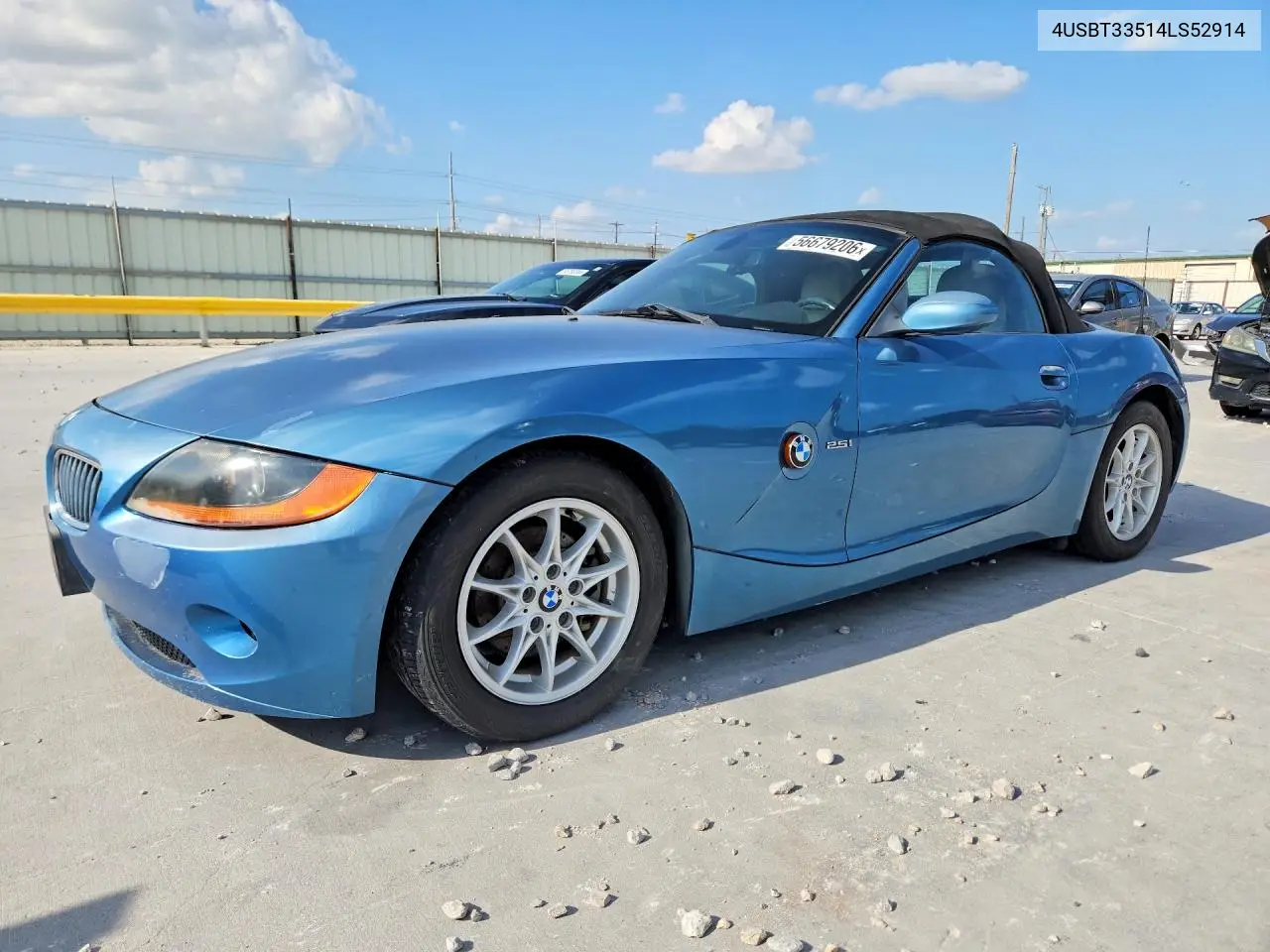 2004 BMW Z4 2.5 VIN: 4USBT33514LS52914 Lot: 56679206