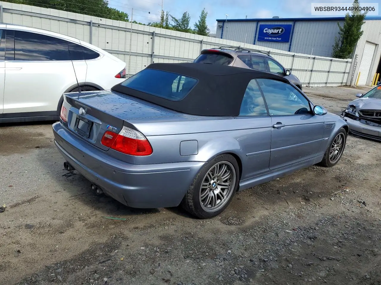 2004 BMW M3 VIN: WBSBR93444PK04906 Lot: 58358096