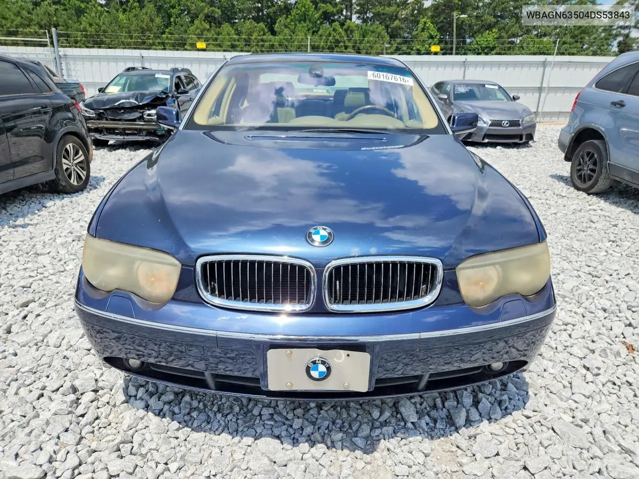 2004 BMW 745 Li VIN: WBAGN63504DS53843 Lot: 60167616