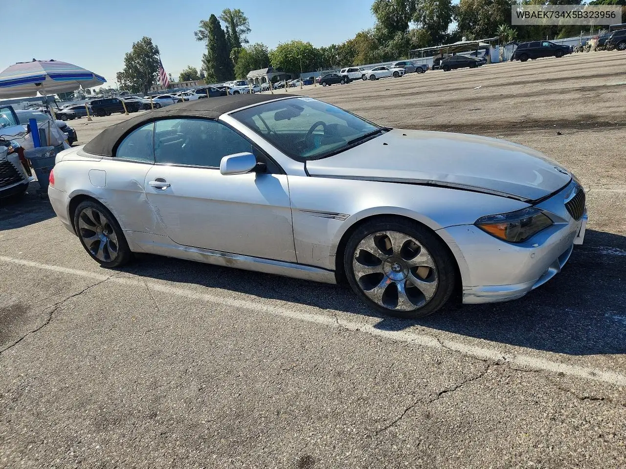 2005 BMW 645 Ci Automatic VIN: WBAEK734X5B323956 Lot: 58460176