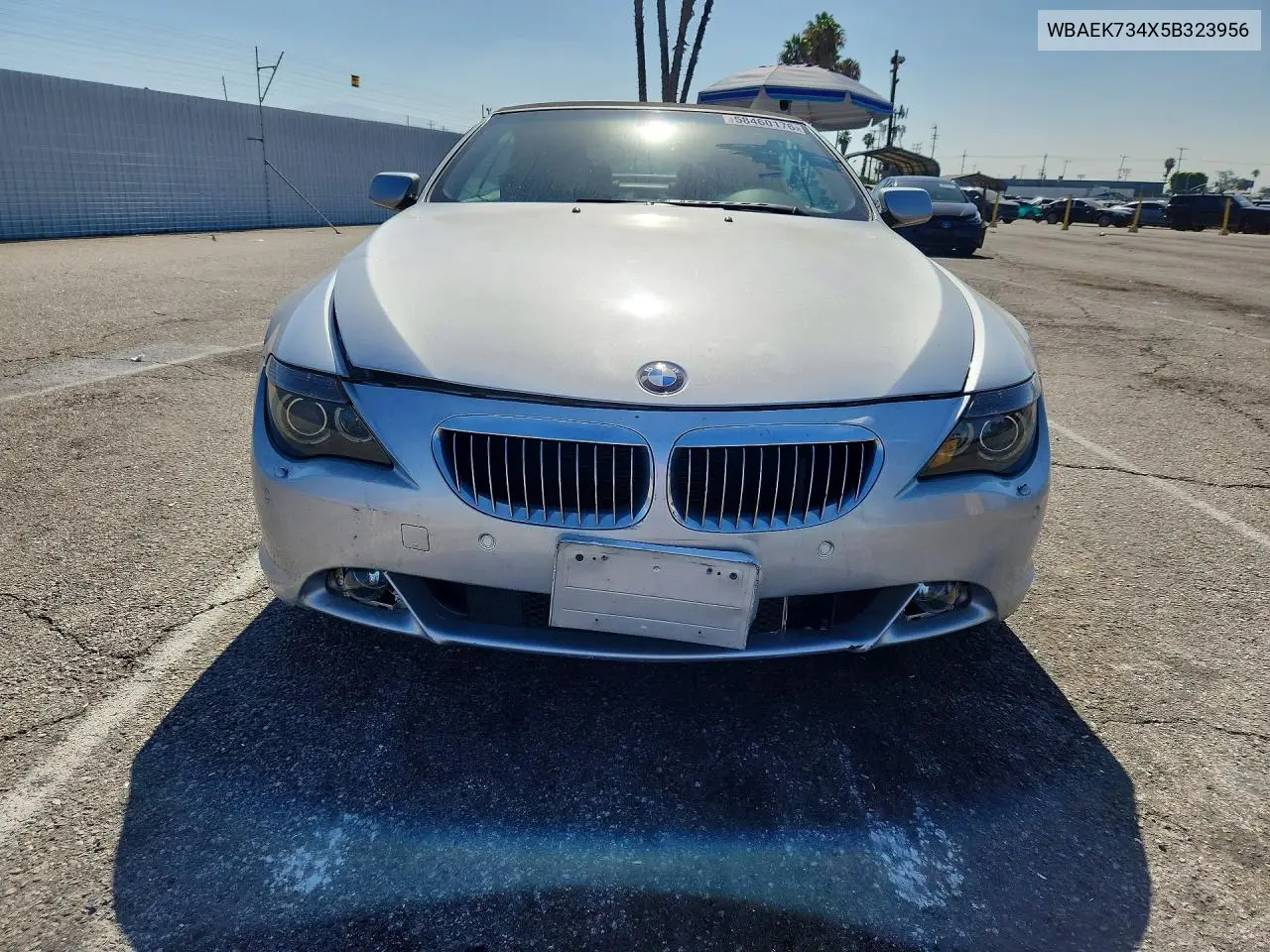 2005 BMW 645 Ci Automatic VIN: WBAEK734X5B323956 Lot: 58460176