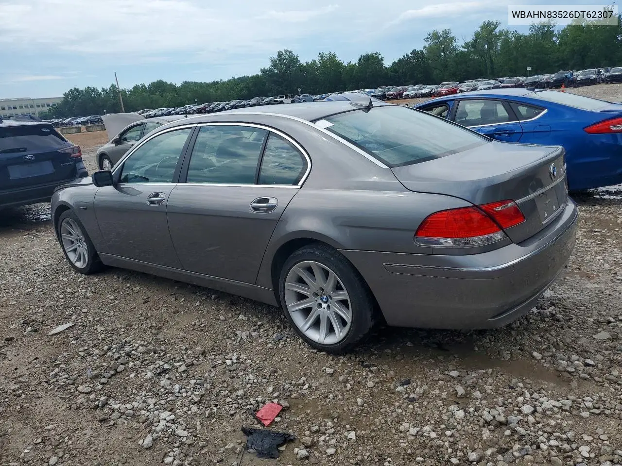 2006 BMW 750 Li VIN: WBAHN83526DT62307 Lot: 61525156