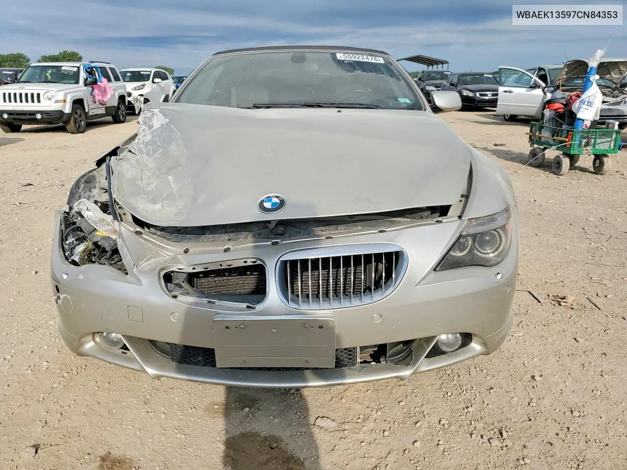 2007 BMW 650 I VIN: WBAEK13597CN84353 Lot: 55922476