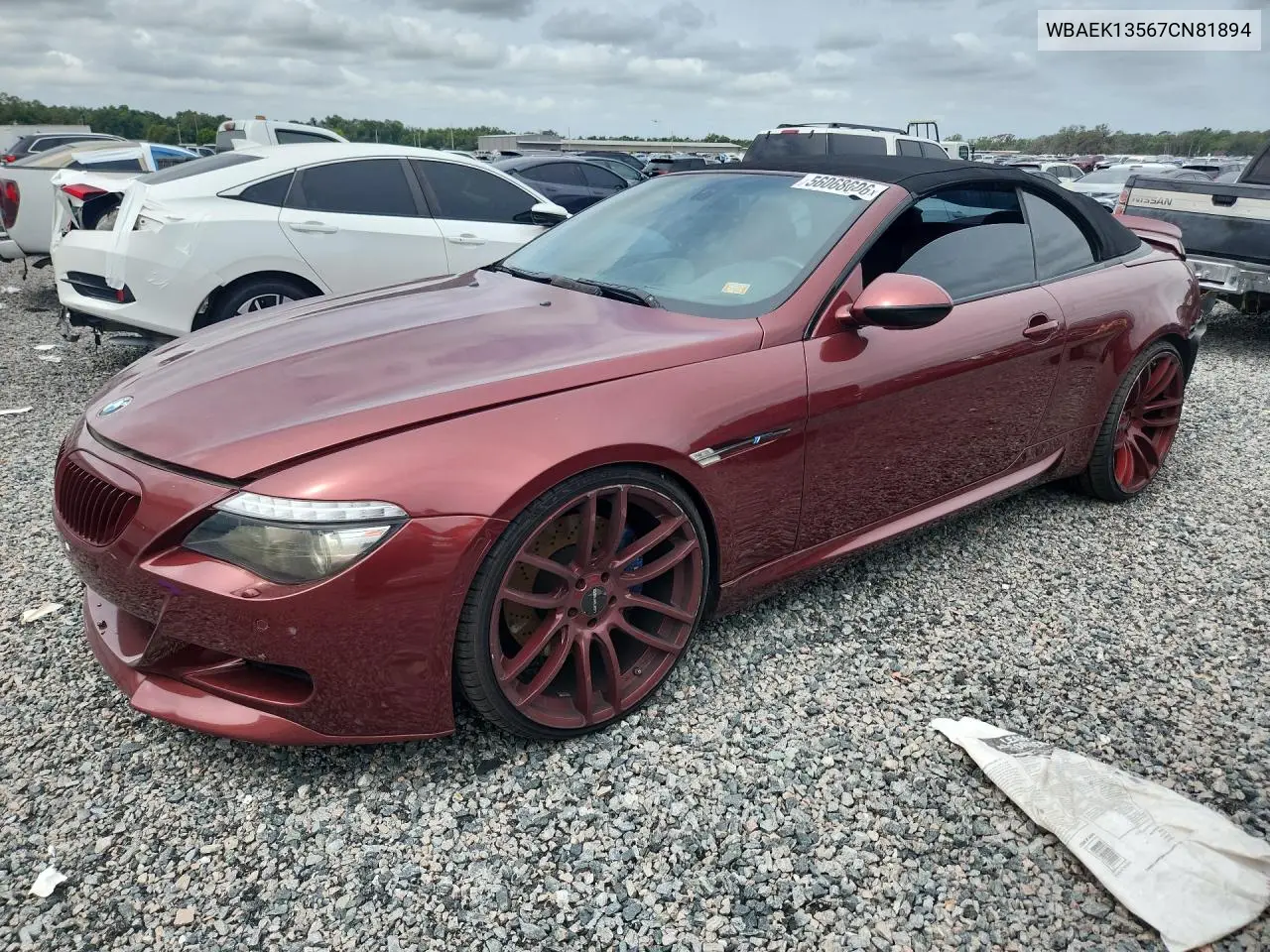 2007 BMW M650 I VIN: WBAEK13567CN81894 Lot: 56068606