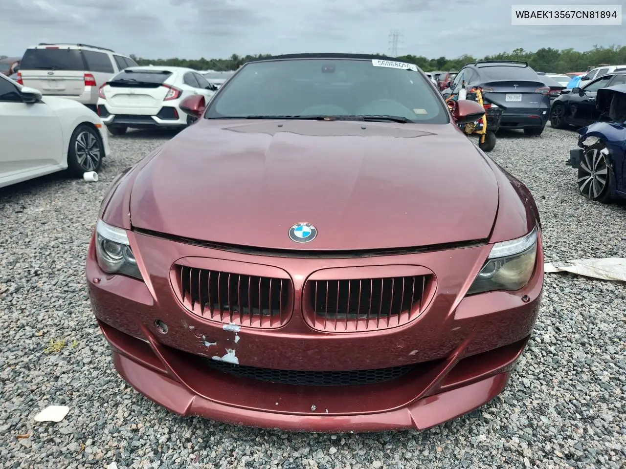 2007 BMW M650 I VIN: WBAEK13567CN81894 Lot: 56068606