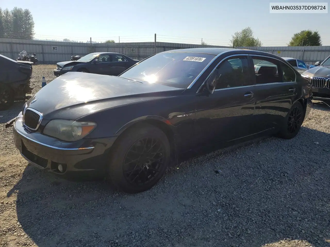 2007 BMW 760 Li VIN: WBAHN03537DD98724 Lot: 62091036