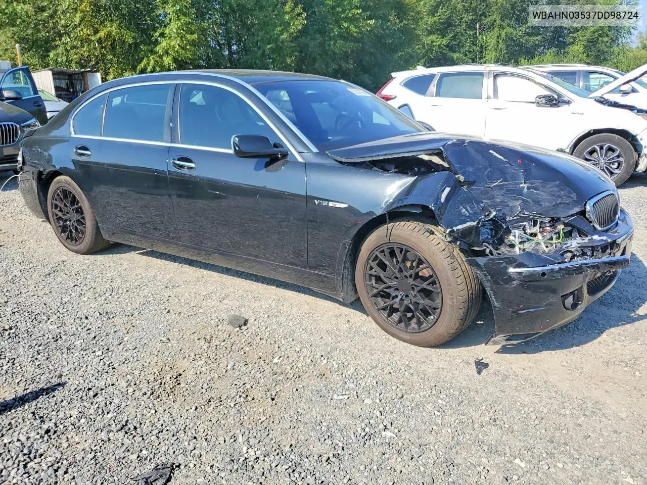 2007 BMW 760 Li VIN: WBAHN03537DD98724 Lot: 62091036