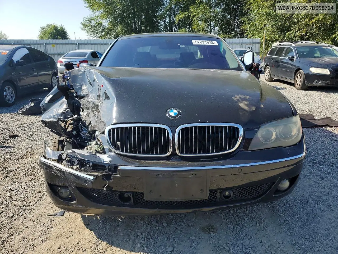 2007 BMW 760 Li VIN: WBAHN03537DD98724 Lot: 62091036