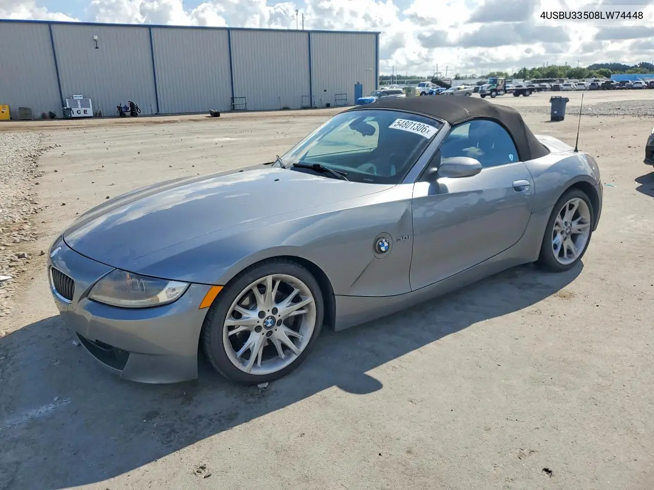 2008 BMW Z4 VIN: 4USBU33508LW74448 Lot: 54801306