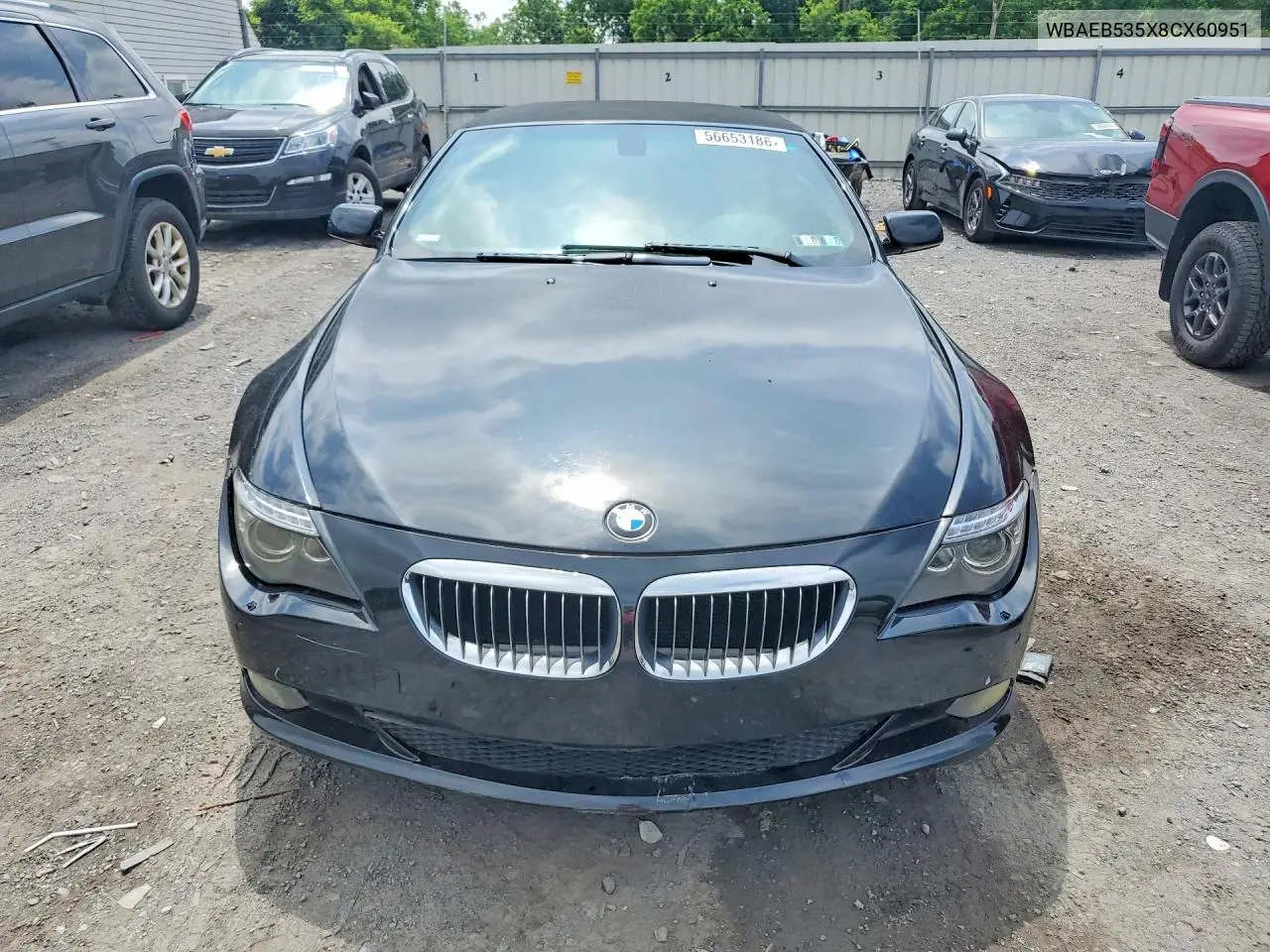 2008 BMW 650 I VIN: WBAEB535X8CX60951 Lot: 56653186