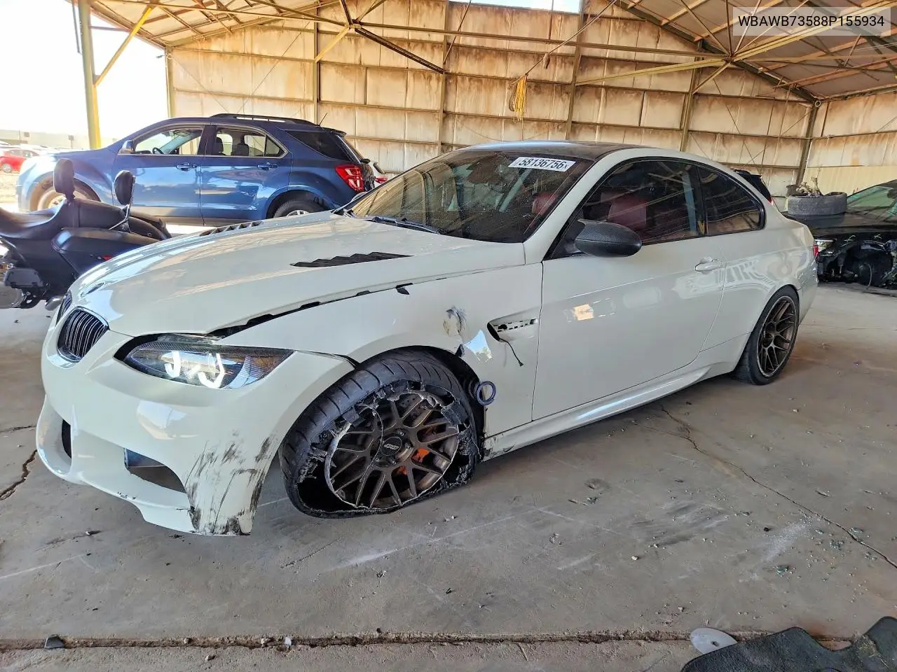 2008 BMW 335 I VIN: WBAWB73588P155934 Lot: 58136756