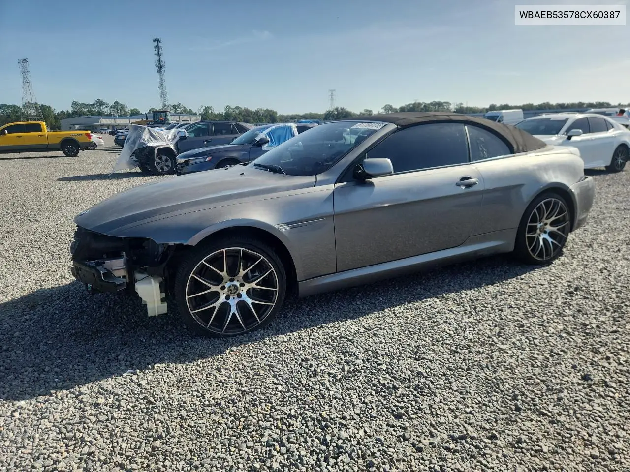 2008 BMW 650 I VIN: WBAEB53578CX60387 Lot: 61764446