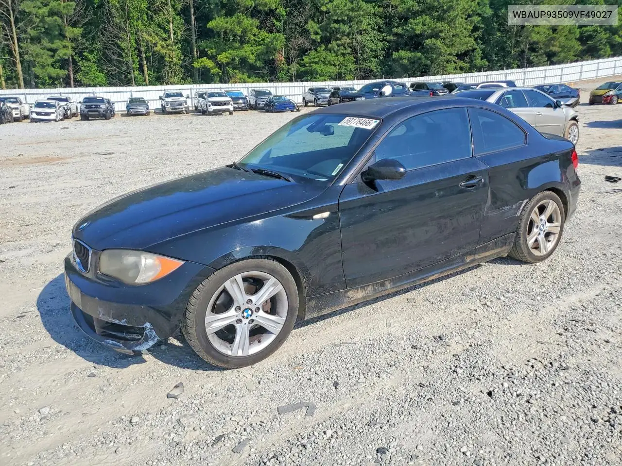 2009 BMW 128 I VIN: WBAUP93509VF49027 Lot: 59178466